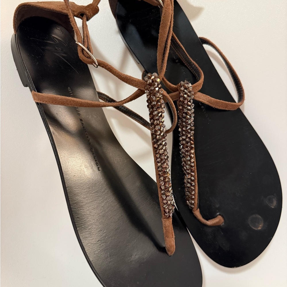 Giuseppe Zanotti Brown and Black Sandals